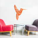 Vinyl Wall Art Decal - Geometric Hummingbird Outline - 28" x 23" - Beautiful Exotic Bird Wall Art Sticker Decals - Home Decor Living Room Bedroom (28" x 23"; Orange) 3
