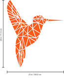 Vinyl Wall Art Decal - Geometric Hummingbird Outline - 28" x 23" - Beautiful Exotic Bird Wall Art Sticker Decals - Home Decor Living Room Bedroom (28" x 23"; Orange) 4