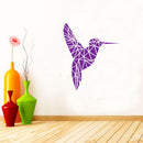 Vinyl Wall Art Decal - Geometric Hummingbird Outline - 28" x 23" - Beautiful Exotic Bird Wall Art Sticker Decals - Home Decor Living Room Bedroom (28" x 23"; Purple) 3