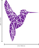 Vinyl Wall Art Decal - Geometric Hummingbird Outline - 28" x 23" - Beautiful Exotic Bird Wall Art Sticker Decals - Home Decor Living Room Bedroom (28" x 23"; Purple) 4