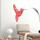 Vinyl Wall Art Decal - Geometric Hummingbird Outline - 28" x 23" - Beautiful Exotic Bird Wall Art Sticker Decals - Home Decor Living Room Bedroom (28" x 23"; Red) 1