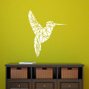 Vinyl Wall Art Decal - Geometric Hummingbird Outline - 28" x 23" - Beautiful Exotic Bird Wall Art Sticker Decals - Home Decor Living Room Bedroom (28" x 23"; White) 2
