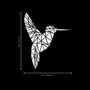 Vinyl Wall Art Decal - Geometric Hummingbird Outline - 28" x 23" - Beautiful Exotic Bird Wall Art Sticker Decals - Home Decor Living Room Bedroom (28" x 23"; White) 3
