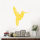 Vinyl Wall Art Decal - Geometric Hummingbird Outline - 28" x 23" - Beautiful Exotic Bird Wall Art Sticker Decals - Home Decor Living Room Bedroom (28" x 23"; Yellow) 2