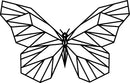 Vinyl Wall Art Decal - Geometric Butterfly Outline - Home Decor Sticker Decals - Living Room Bedroom Nursery Playroom (23" x 36"; Blue) 1