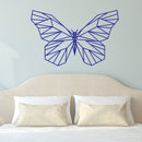 Vinyl Wall Art Decal - Geometric Butterfly Outline - 23" x 36" - Home Decor Sticker Decals - Living Room Bedroom Nursery Playroom (23" x 36"; Blue) 1
