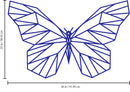 Vinyl Wall Art Decal - Geometric Butterfly Outline - 23" x 36" - Home Decor Sticker Decals - Living Room Bedroom Nursery Playroom (23" x 36"; Blue) 3