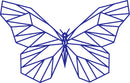 Vinyl Wall Art Decal - Geometric Butterfly Outline - 23" x 36" - Home Decor Sticker Decals - Living Room Bedroom Nursery Playroom (23" x 36"; Blue) 4