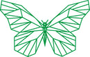 Vinyl Wall Art Decal - Geometric Butterfly Outline - 23" x 36" - Home Decor Sticker Decals - Living Room Bedroom Nursery Playroom (23" x 36"; Green) 4