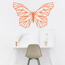 Vinyl Wall Art Decal - Geometric Butterfly Outline - 23" x 36" - Home Decor Sticker Decals - Living Room Bedroom Nursery Playroom (23" x 36"; Orange) 1
