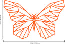 Vinyl Wall Art Decal - Geometric Butterfly Outline - 23" x 36" - Home Decor Sticker Decals - Living Room Bedroom Nursery Playroom (23" x 36"; Orange) 3