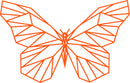 Vinyl Wall Art Decal - Geometric Butterfly Outline - 23" x 36" - Home Decor Sticker Decals - Living Room Bedroom Nursery Playroom (23" x 36"; Orange) 4