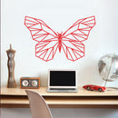 Vinyl Wall Art Decal - Geometric Butterfly Outline - 23" x 36" - Home Decor Sticker Decals - Living Room Bedroom Nursery Playroom (23" x 36"; Red) 2