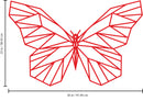 Vinyl Wall Art Decal - Geometric Butterfly Outline - 23" x 36" - Home Decor Sticker Decals - Living Room Bedroom Nursery Playroom (23" x 36"; Red) 3