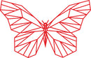 Vinyl Wall Art Decal - Geometric Butterfly Outline - 23" x 36" - Home Decor Sticker Decals - Living Room Bedroom Nursery Playroom (23" x 36"; Red) 4