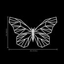 Vinyl Wall Art Decal - Geometric Butterfly Outline - 23" x 36" - Home Decor Sticker Decals - Living Room Bedroom Nursery Playroom (23" x 36"; White) 4