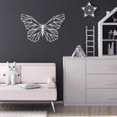 Vinyl Wall Art Decal - Geometric Butterfly Outline - 23" x 36" - Home Decor Sticker Decals - Living Room Bedroom Nursery Playroom (23" x 36"; White) 2