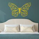 Vinyl Wall Art Decal - Geometric Butterfly Outline - 23" x 36" - Home Decor Sticker Decals - Living Room Bedroom Nursery Playroom (23" x 36"; Yellow) 1