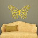 Vinyl Wall Art Decal - Geometric Butterfly Outline - 23" x 36" - Home Decor Sticker Decals - Living Room Bedroom Nursery Playroom (23" x 36"; Yellow) 2