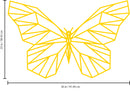 Vinyl Wall Art Decal - Geometric Butterfly Outline - 23" x 36" - Home Decor Sticker Decals - Living Room Bedroom Nursery Playroom (23" x 36"; Yellow) 3