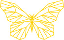 Vinyl Wall Art Decal - Geometric Butterfly Outline - 23" x 36" - Home Decor Sticker Decals - Living Room Bedroom Nursery Playroom (23" x 36"; Yellow) 4