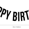 Vinyl Wall Art Decals - Happy Birthday - 16" x 45" - Best Wishes Celebrate Home Work Place Stencil Adhesives - Fun Happy Decal for Office Living Room Bedroom Dorm Room Decor (16" x 45"; Black Text) 3
