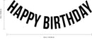 Vinyl Wall Art Decals - Happy Birthday - 16" x 45" - Best Wishes Celebrate Home Work Place Stencil Adhesives - Fun Happy Decal for Office Living Room Bedroom Dorm Room Decor (16" x 45"; Black Text) 3