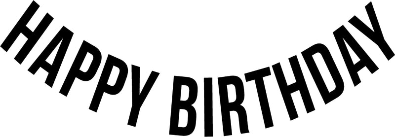 Vinyl Wall Art Decals - Happy Birthday - 16" x 45" - Best Wishes Celebrate Home Work Place Stencil Adhesives - Fun Happy Decal for Office Living Room Bedroom Dorm Room Decor (16" x 45"; Black Text) 4