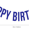 Vinyl Wall Art Decals - Happy Birthday - 16" x 45" - Best Wishes Celebrate Home Work Place Stencil Adhesives - Fun Happy Decal for Office Living Room Bedroom Dorm Room Decor (16" x 45"; Blue Text) 3