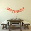 Vinyl Wall Art Decals - Happy Birthday - 16" x 45" - Best Wishes Celebrate Home Work Place Stencil Adhesives - Fun Happy Decal for Office Living Room Bedroom Dorm Room Decor (16" x 45"; Orange Text) 1