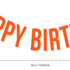 Vinyl Wall Art Decals - Happy Birthday - 16" x 45" - Best Wishes Celebrate Home Work Place Stencil Adhesives - Fun Happy Decal for Office Living Room Bedroom Dorm Room Decor (16" x 45"; Orange Text) 3
