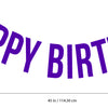 Vinyl Wall Art Decals - Happy Birthday - 16" x 45" - Best Wishes Celebrate Home Work Place Stencil Adhesives - Fun Happy Decal for Office Living Room Bedroom Dorm Room Decor (16" x 45"; Purple Text) 3