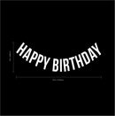 Vinyl Wall Art Decals - Happy Birthday - 16" x 45" - Best Wishes Celebrate Home Work Place Stencil Adhesives - Fun Happy Decal for Office Living Room Bedroom Dorm Room Decor (16" x 45"; White Text) 4