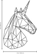 Vinyl Wall Art Decals - Unicorn Head - Beautiful Geometric Home Work Place Stencil Adhesives - Decal for Office Living Room Bedroom Dorm Room Decor (34" x 23"; Black Outline) 4