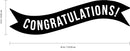 Vinyl Wall Art Decals - Congratulations! Banner - 13" x 45" - Best Wishes Celebrate Home Work Place Stencil Adhesives - Fun Happy Decal for Office Living Room Bedroom Dorm Room (13" x 45"; Black) 4