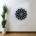 Vinyl Wall Art Decal - Circle Mandala - Adhesive Vinyl Sticker Decals - Home Apartment Workplace Decor - Yoga Studio Namaste Meditation Mandala Bohemian Flower 5