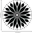 Vinyl Wall Art Decal - Circle Mandala - 23" x 23" - Adhesive Vinyl Sticker Decals - Home Apartment Workplace Decor - Yoga Studio Namaste Meditation Mandala Bohemian Flower (23" x 23"; Black) 3