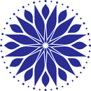 Vinyl Wall Art Decal - Circle Mandala - 23" x 23" - Adhesive Vinyl Sticker Decals - Home Apartment Workplace Decor - Yoga Studio Namaste Meditation Mandala Bohemian Flower (23" x 23"; Blue) 4