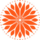 Vinyl Wall Art Decal - Circle Mandala - 23" x 23" - Adhesive Vinyl Sticker Decals - Home Apartment Workplace Decor - Yoga Studio Namaste Meditation Mandala Bohemian Flower (23" x 23"; Orange) 1