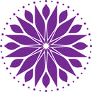 Vinyl Wall Art Decal - Circle Mandala - 23" x 23" - Adhesive Vinyl Sticker Decals - Home Apartment Workplace Decor - Yoga Studio Namaste Meditation Mandala Bohemian Flower (23" x 23"; Purple) 1