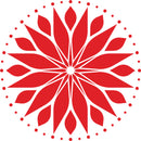 Vinyl Wall Art Decal - Circle Mandala - 23" x 23" - Adhesive Vinyl Sticker Decals - Home Apartment Workplace Decor - Yoga Studio Namaste Meditation Mandala Bohemian Flower (23" x 23"; Red) 4