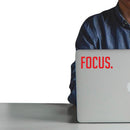 Vinyl Wall Art Decal - Focus. - 2" x 5" - Laptop Skin Motivational Decal - Small Removable Waterproof Stencil Adhesive for Home Office Mirror Window Car Bumper Sticker (2" x 5"; Red Text) 2