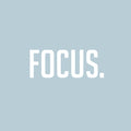 Vinyl Wall Art Decal - Focus. - 2" x 5" - Laptop Skin Motivational Decal - Small Removable Waterproof Stencil Adhesive for Home Office Mirror Window Car Bumper Sticker (2" x 5"; White Text) 1