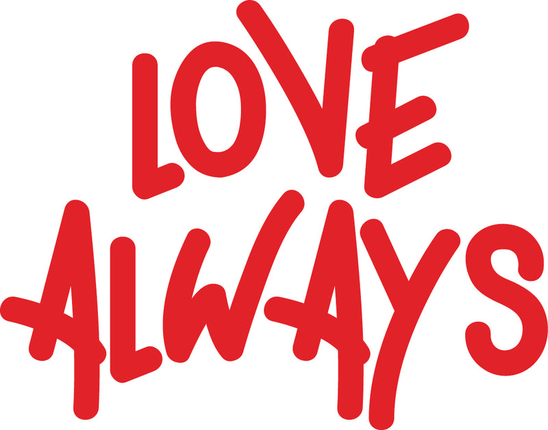 Vinyl Wall Art Decal - Love Always - 18" x 23" - Inspirational Life Quotes - Living Room Bedroom Workplace Inspirational Quote - Removable Waterproof Wall Decals for Home Decor (18’ x 23"; Red Text) 4