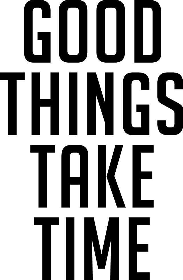 Wall Art Vinyl Decal - Good Things Take Time - 23" x 15" - Positive Household Living Room Bedroom Workplace Inspirational Quote Sticker - Wall Decals for Indoor Outdoor Decor (23" x 15"; Black Text) 1