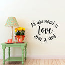 Vinyl Wall Art Decal - All You Need Is Love And A Dog - 18. Decoration Vinyl Sticker - Motivational Wall Art Decal - Positive Quote Trendy Wall Art Living Room Decor 2