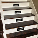 Set of 26 Vinyl Wall Art Decal - 0.5 to 13 Calorie Step Counter - 3" x 8" Each - Health and Fitness Sticker Adhesives - Motivational Wall Art Decal - Home Gym Office Decor (3" x 8" Each; Black) 1