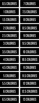 Set of 26 Vinyl Wall Art Decal - 0.5 to 13 Calorie Step Counter - 3" x 8" Each - Health and Fitness Sticker Adhesives - Motivational Wall Art Decal - Home Gym Office Decor (3" x 8" Each; Black) 4