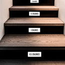 Set of 26 Vinyl Wall Art Decal - 0.5 to 13 Calorie Step Counter - 3" x 8" Each - Health and Fitness Sticker Adhesives - Motivational Wall Art Decal - Home Gym Office Decor (3" x 8" Each; White) 3