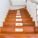 Set of 26 Vinyl Wall Art Decal - 0.5 to 13 Calorie Step Counter - 3" x 8" Each - Health and Fitness Sticker Adhesives - Motivational Wall Art Decal - Home Gym Office Decor (3" x 8" Each; White) 2